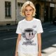 Olive green t-shirt with running espresso cup graphic and 'Less Despresso' text