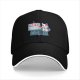 Black baseball cap with cat painting art design