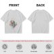 Olive T-Shirt With Whimsical Space Themed Cartoon Print