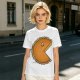 Olive T-Shirt With Pac-Man Style Pumpkin Pie Graphic