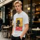 Olive t-shirt featuring Toothless dragon and Chat Noir themed text