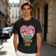 Olive Graphic T-Shirt with Raccoon and Opossum Trash Love Design