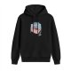 Black hoodie with sloth in bathtub graphic and bath bombs text