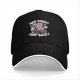 Black baseball cap with 'Not Sweet Just Salty' dancing popcorn graphic