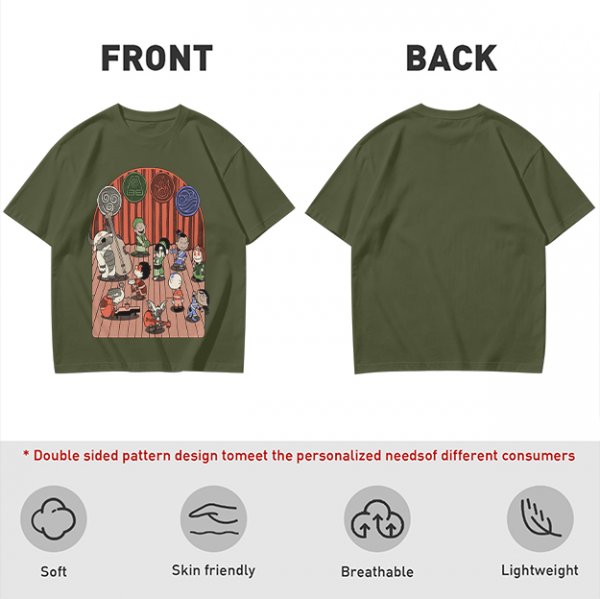 Avatar The Last Airbender Chibi Characters Band Graphic T-Shirt