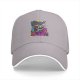 Black Baseball Cap With Colorful Abstract Fantasy Art Print