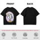 Olive T-Shirt With Cartoon Clock Holding Beer 'Happy Hour' Print