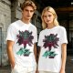 Olive T-Shirt With Cyberpunk Witcher Wolf Emblem Print