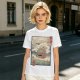 Olive t-shirt with ukiyo-e style Howl's Moving Castle print
