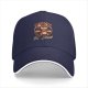 Black baseball cap with stressed but still magical grumpy dragon print
