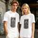 Olive T-Shirt with Urianger Tarot Card Style Graphic Print