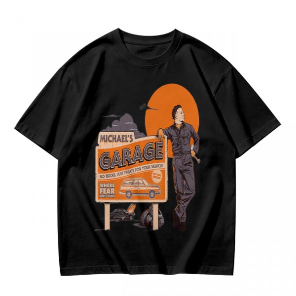 Michael's Garage Horror Themed Graphic T-Shirt