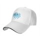 Black Baseball Cap With Cute Kawaii Light Blue Jellyfish Print