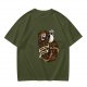 Olive T-Shirt With Grim Reaper Coffee Enjoy Your Monday Print