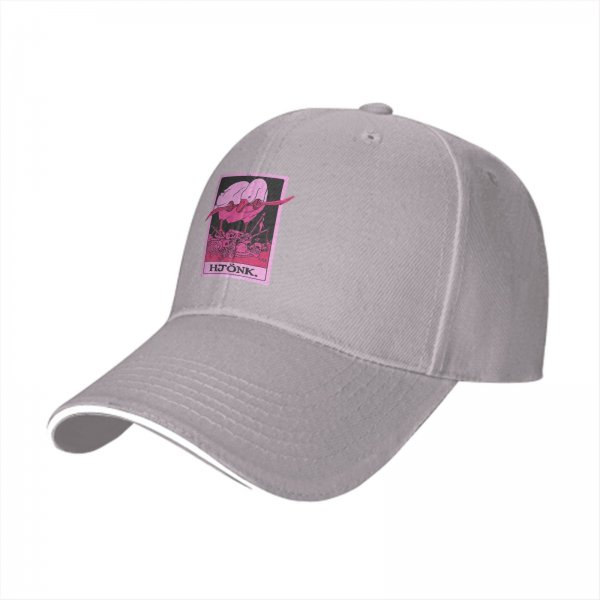 Black Baseball Cap With Pink Hjönk Tarot Style Duck Print