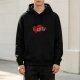 Black Hoodie With Anxious Lego Brick Holding Pencil Graphic