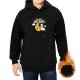 Black hoodie with sweet dreams moon and clouds graphic print