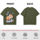 Olive T-Shirt with Don't Worry Be Nappy Sleeping Cat Graphic
