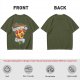 Olive T-Shirt With Pizza Slice 'Trapped In A Love Triangle' Print
