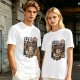 Olive t-shirt with steampunk Pinocchio 'Everybody Lies' graphic print