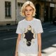 Olive T-Shirt With Cat Phases Moon Cycle Graphic Print