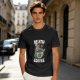 Oversized Army Green T-Shirt With 'Death By Coffee' Skeleton Print