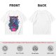 Olive T-Shirt With Neon Blue Dragon Holding Ramen Chopsticks Art