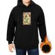 Black Hoodie With Earthbender Character Art Print