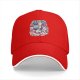 Black baseball cap with cute dinosaur chef and anime character graphic