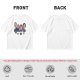 Olive T-shirt with Cartoon Group of Four People and Bowls Print