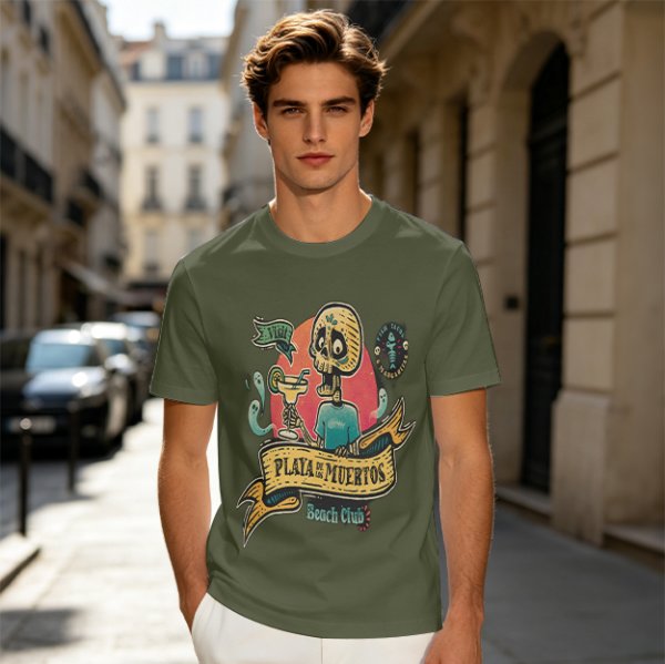 Playa de los Muertos Beach Club Skeleton Margarita T-Shirt