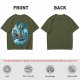 Olive T-Shirt With Starry Night Style Sailing Ship Ocean Art