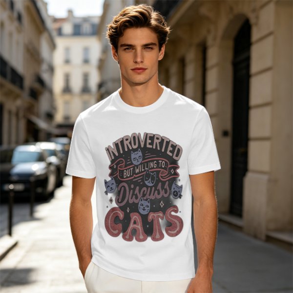 Introverted But Willing To Discuss Cats Graphic T-Shirt