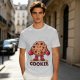 Olive T-Shirt With Angry Boxing Chocolate Chip Cookie Graphic