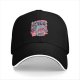 Black Baseball Cap With Retro Juice Box Graphic Print