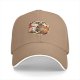 Black baseball cap with cute Christmas cat gingerbread print