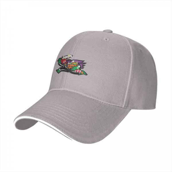 Black Baseball Cap With Colorful Halloween Witch Graphic Print
