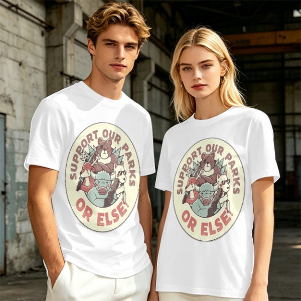 Support Our Parks Or Else Wildlife Graphic T-Shirt