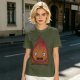 Olive T-Shirt With Cute Calcifer Fire Demon Print