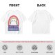 Olive graphic t-shirt with a white cat and 'I hate everyone equally' print
