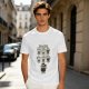 Olive Green T-Shirt With Cute Cartoon Coffee Cups Graphic
