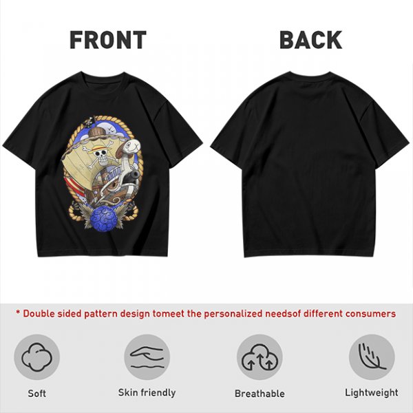 One Piece Going Merry Pirate Ship Graphic T-Shirt