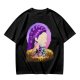 Olive T-Shirt With Purple Haired Woman And Concert Stage Print