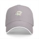 Black Baseball Cap With Cute Angry White Creature Graphic