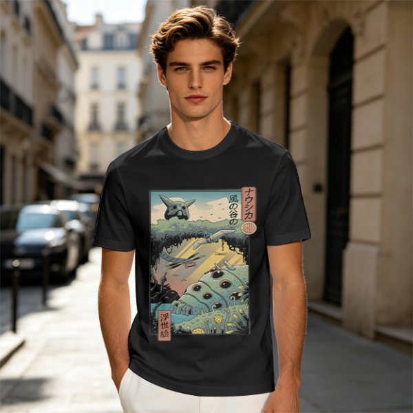 Studio Ghibli Nausicaa of the Valley of the Wind Ukiyo-e Art T-Shirt