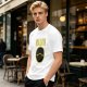 Olive T-Shirt with Marvin Text and Simple Face Graphic