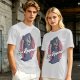 Olive T-Shirt with Cartoon Grim Reaper 'Last Responder' Print