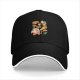 Black baseball cap with Kirby and assorted pastries graphic