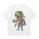 Olive T-Shirt With Cute Mummy Holding Hot Coffee Print
