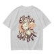 Olive t-shirt with 'More Coffee Less Drama' and moka pot graphic